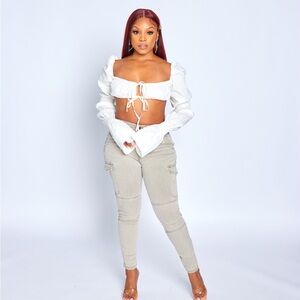 NEW W/ TAGS White Crop Top